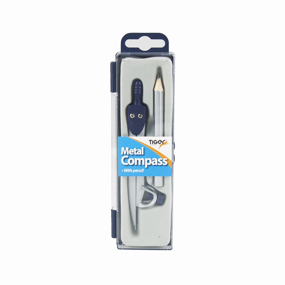 Tiger Metal Compass with Pencil 302337
