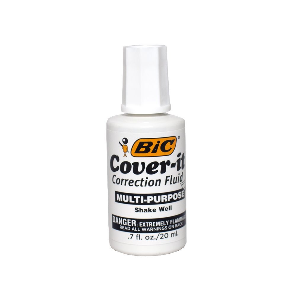 Bic Correction Fluid  White Cover 51780