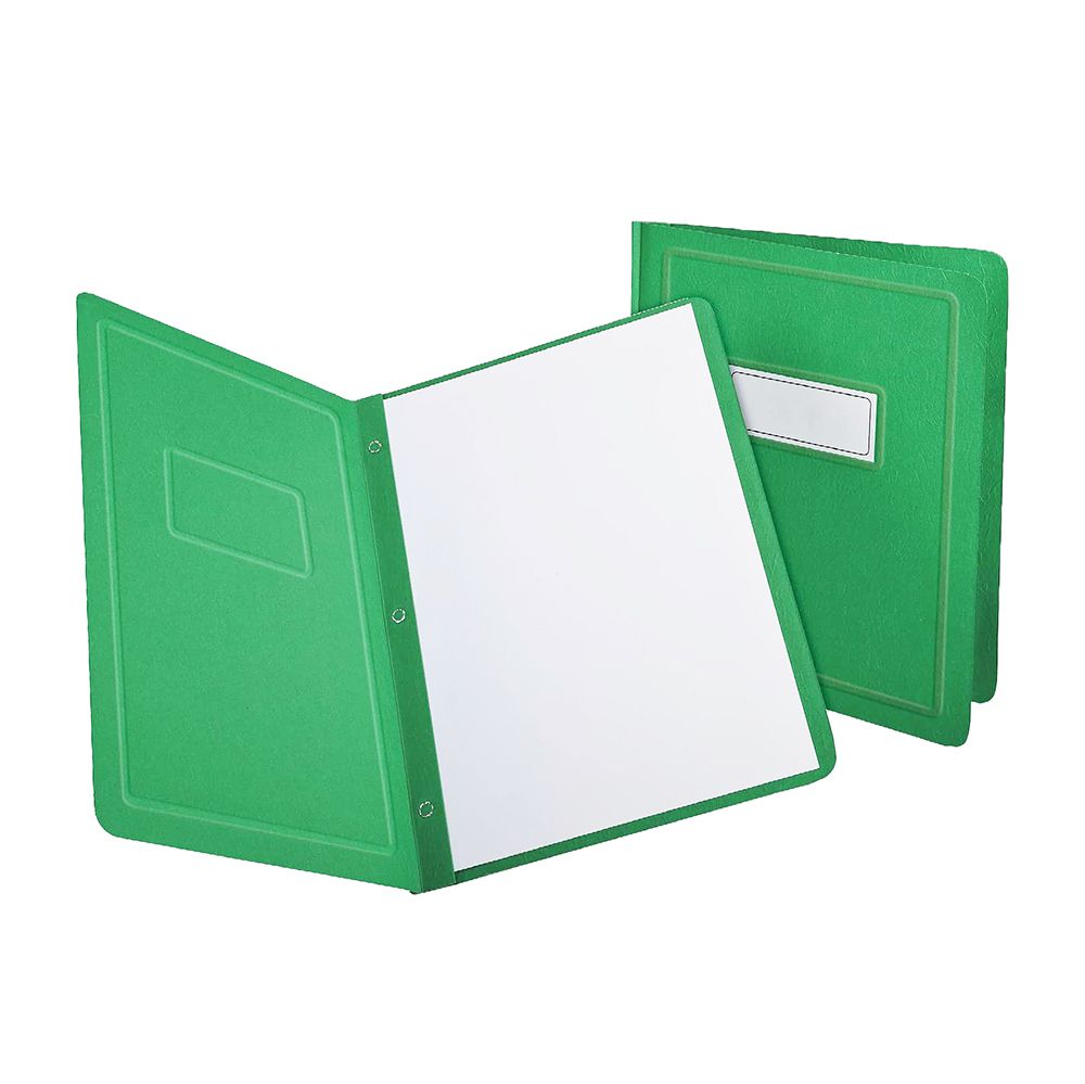 Esselte Report Cover Letter Size Light Green Panel & Border 52503 ea