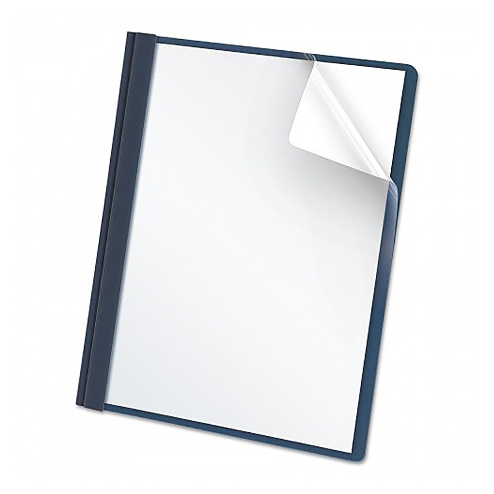 Esselte Report Cover  Letter Size Dk Blue w/Clear Front 55838EE