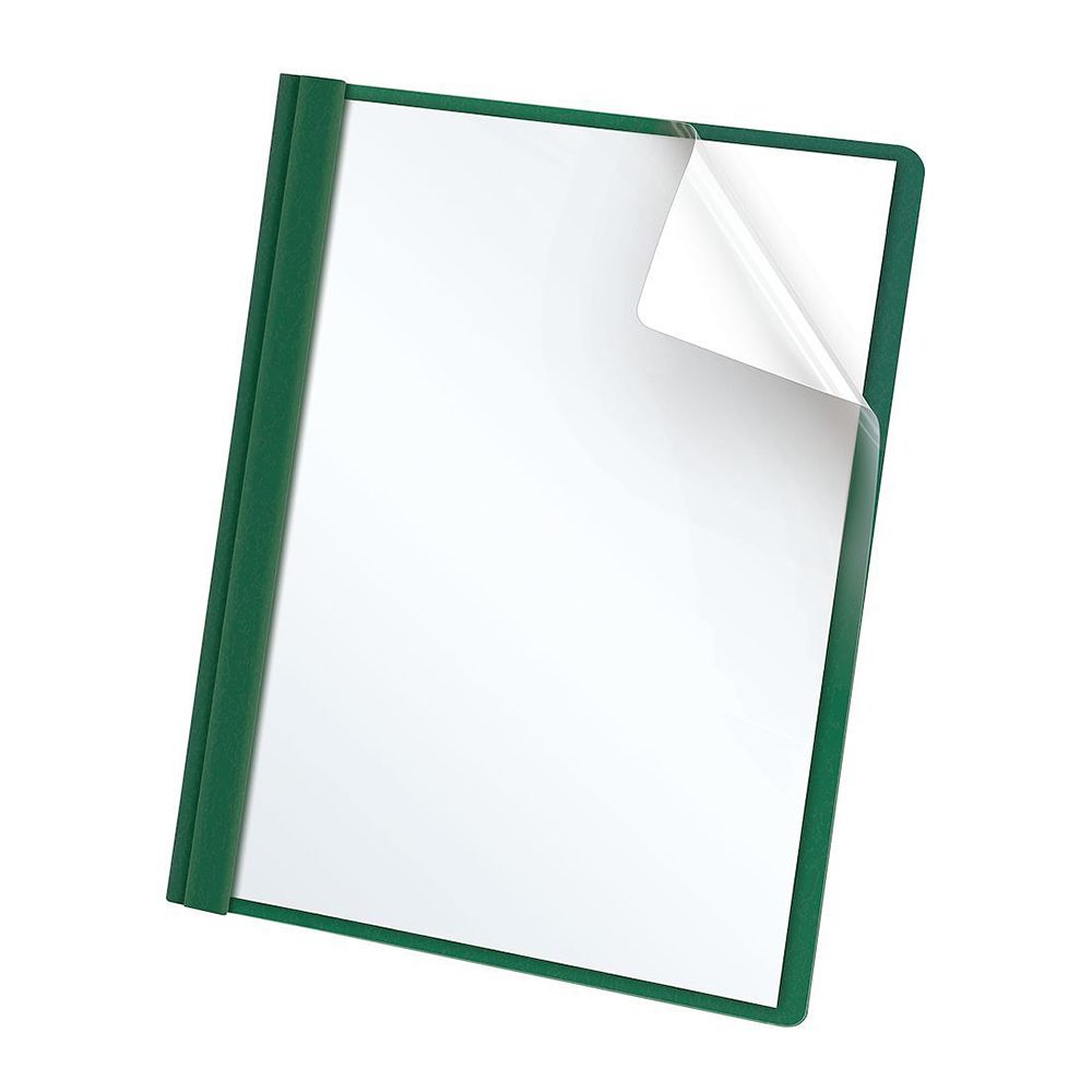 Esselte Report Cover  Letter Size Hunter Green w/Clear Front 55856EE