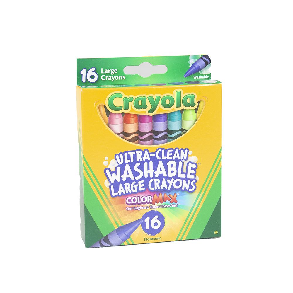Crayola Large Ultra Clean Washable Wax Crayons 523281 (Set of 16)