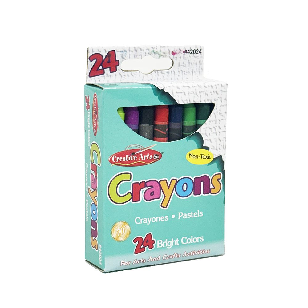 Creative Art Wax Crayons Assorted Colour (pk/24) 42024