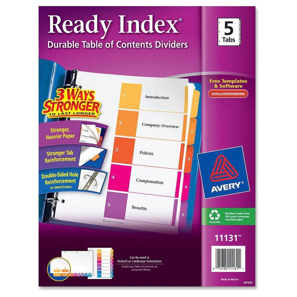 Avery Tab Dividers  1-5         11131