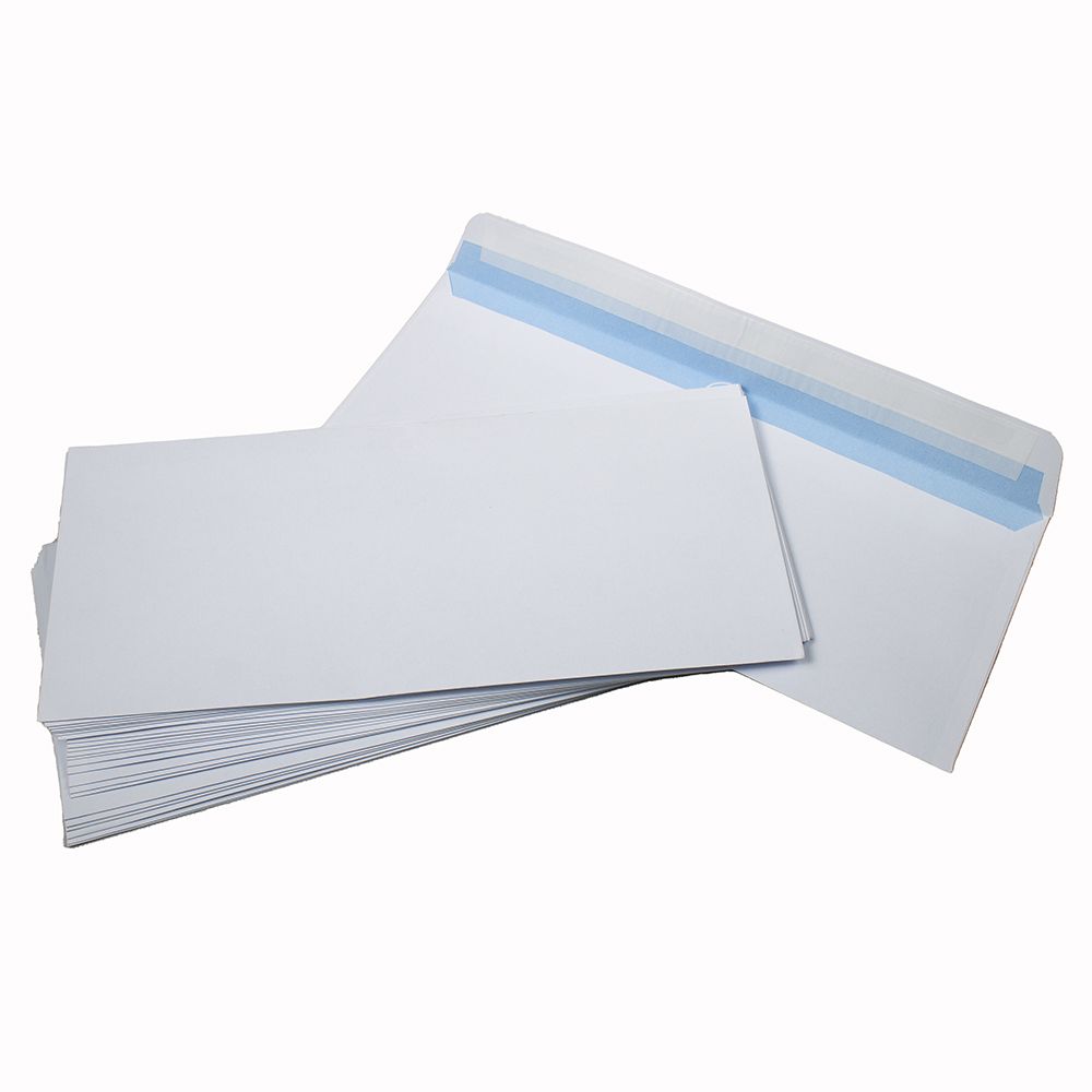 Envelope  4 1/8 x 9 1/2 (105 x 241)  Peel & Stick White