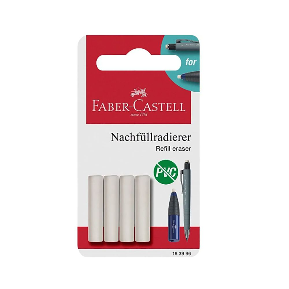 Faber Castell Pencil Eraser Refill (pk/4) 183996