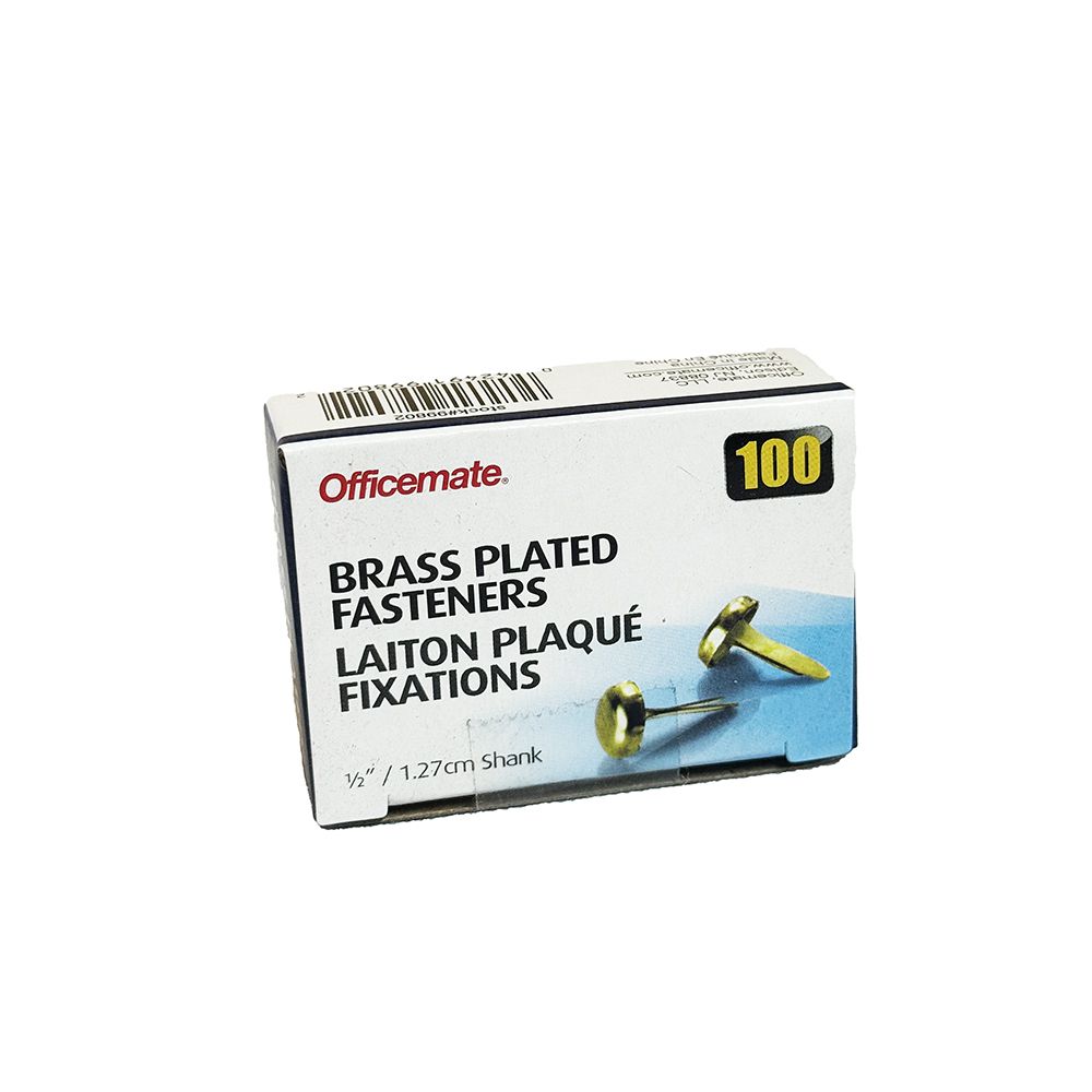 OIC FASTENER Paper Brass Plated 1/2in 99802