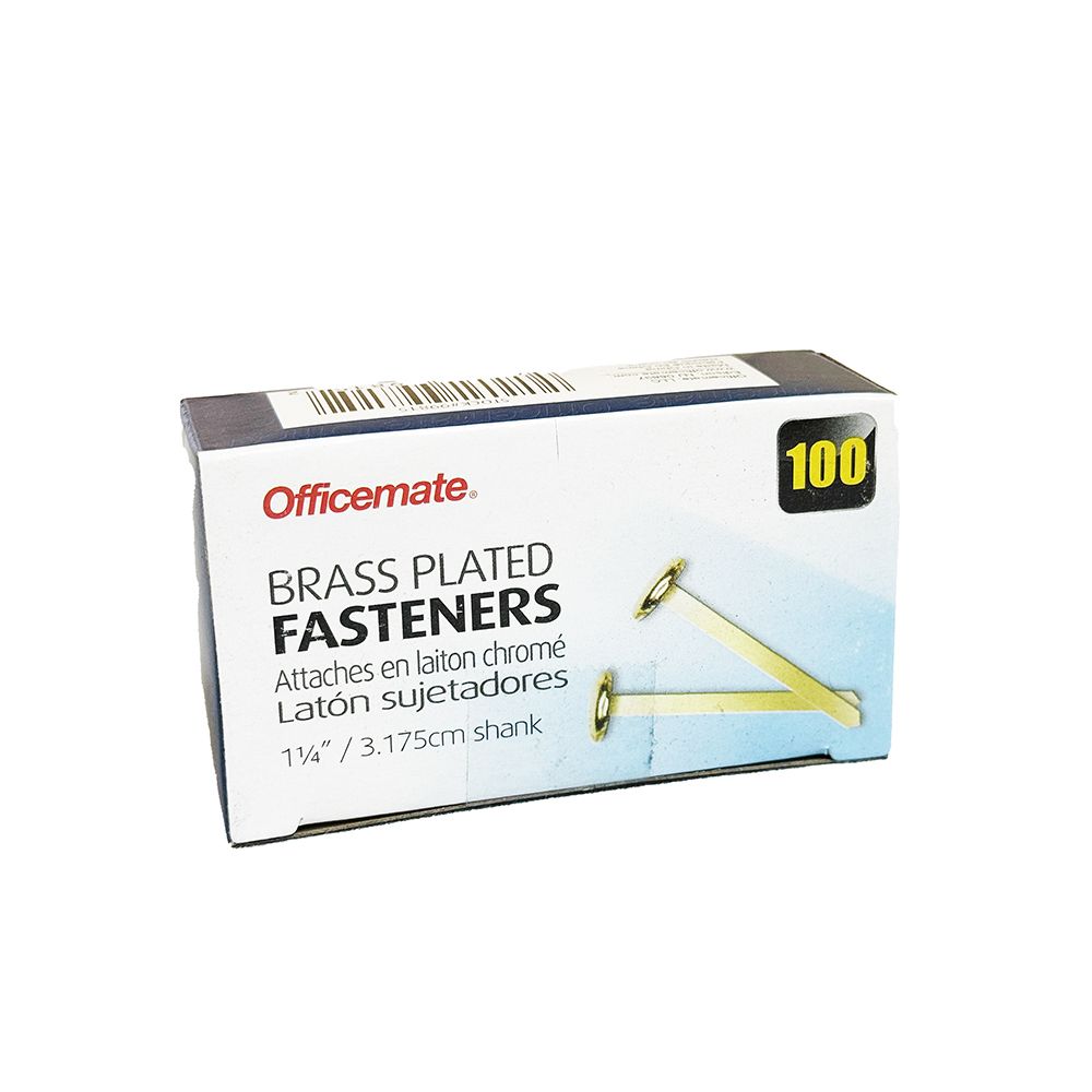 OIC FASTENER Paper Brass Plated 1 1/4in 99815