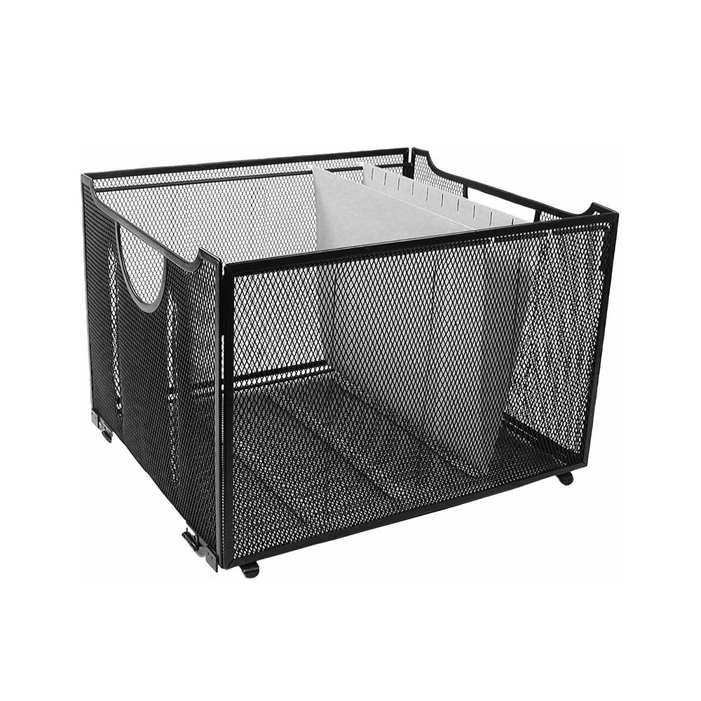 Merangue Collapsible Black Mesh File Box 15 x 13 x 10   15309
