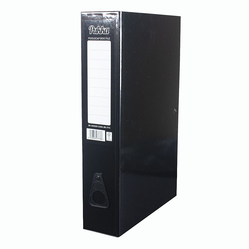 Pukka Brights File Box Black Legal Size BR-7773