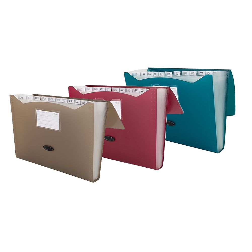 Mead Expanding File 13Pocket Assorted Letter Size 35902