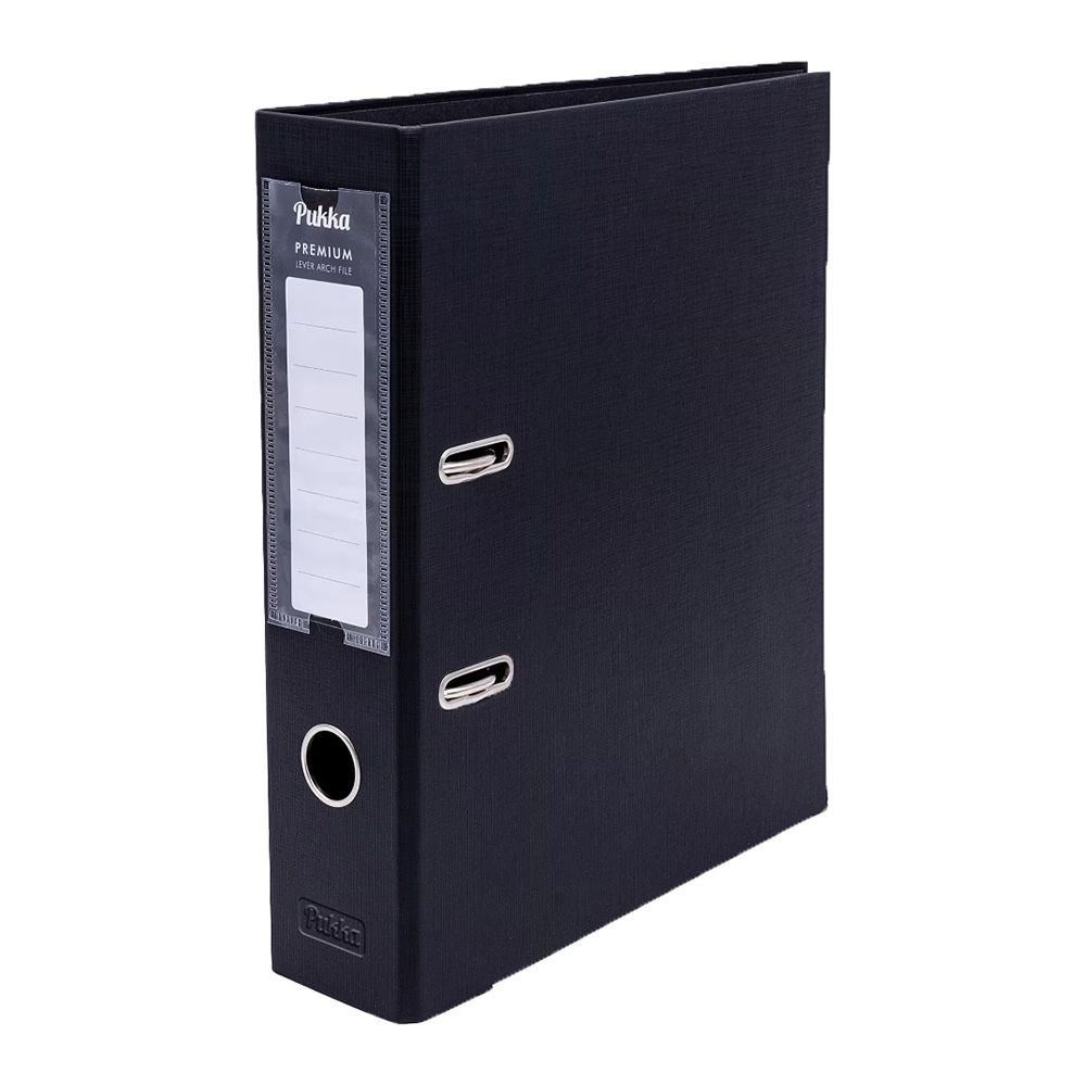 Pukka Polypropylene Lever Arch File  A4 Black  9712-PPF