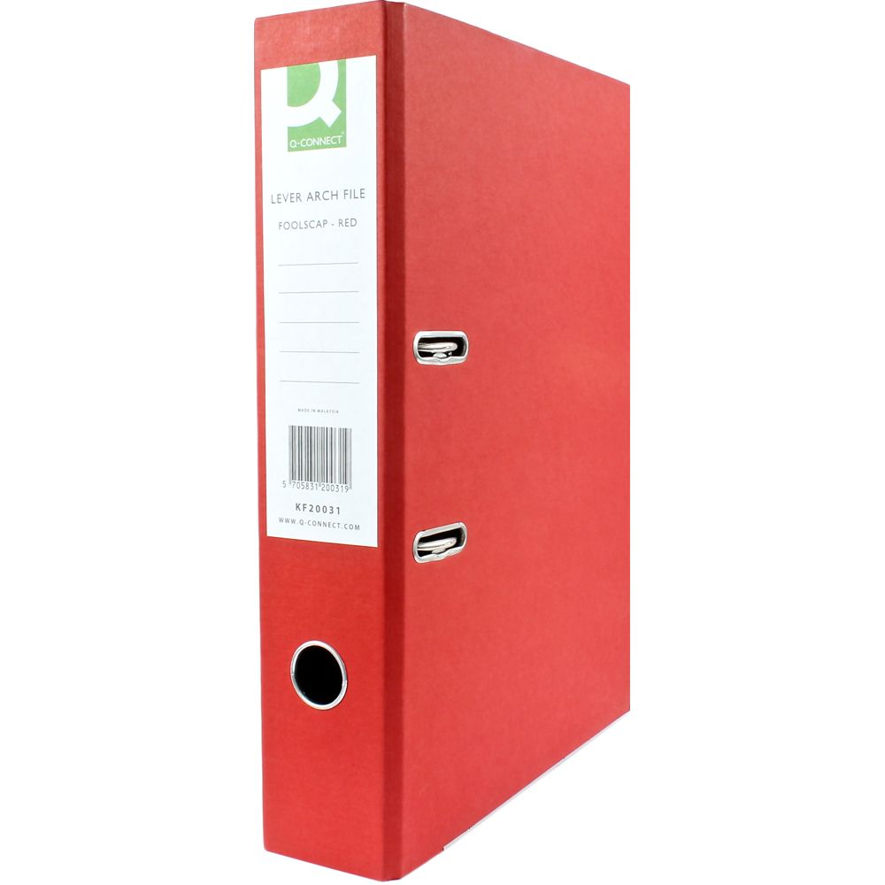 Q-Connect Lever Arch File Legal PolyPropylene Red KF20031