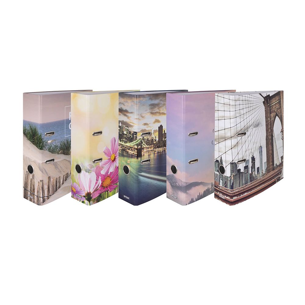 Stylex Assorted Designs Wide A4 Lever Arch Files  41750
