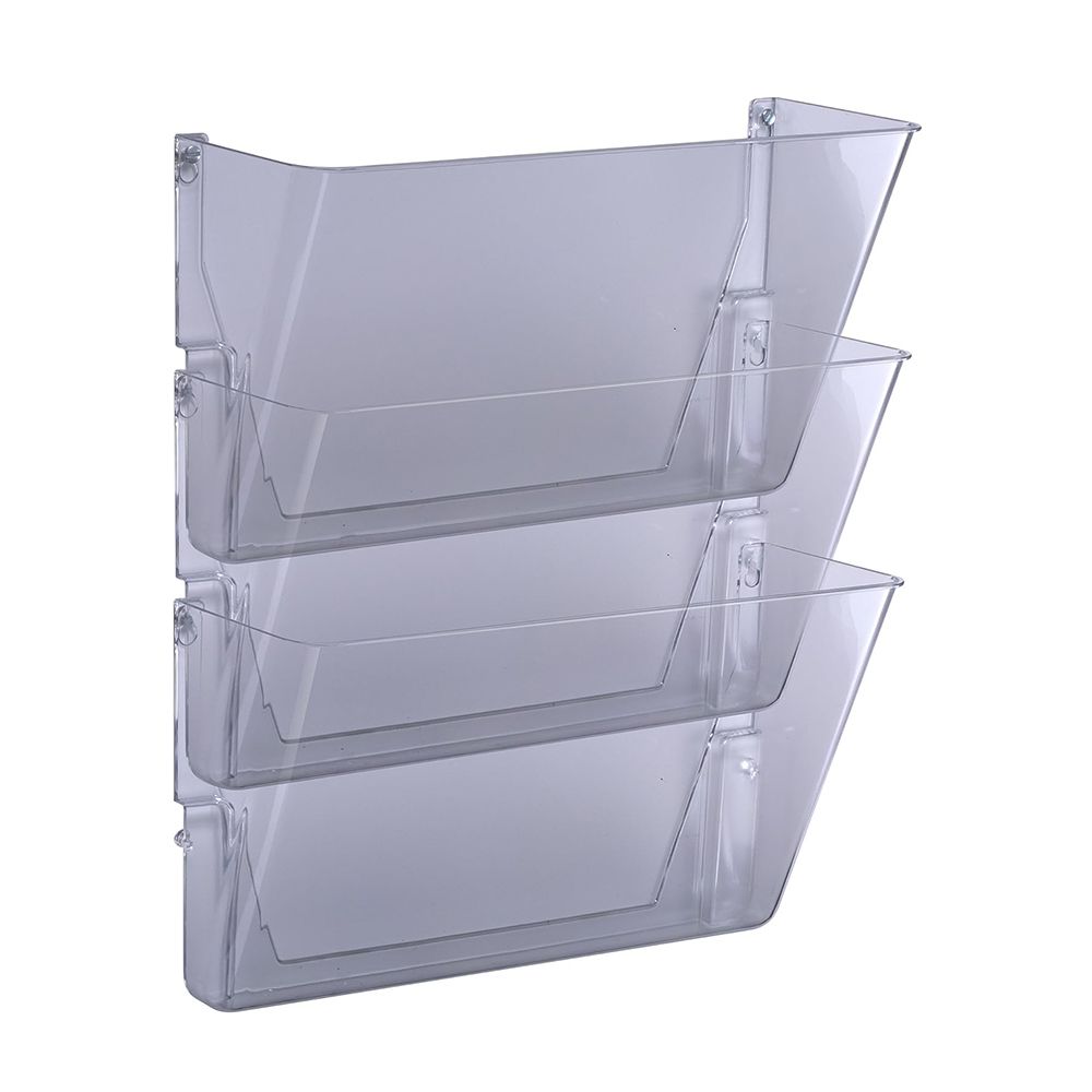 OIC Wall File Holder A4/Letter Size Clear 3-pocket   21424