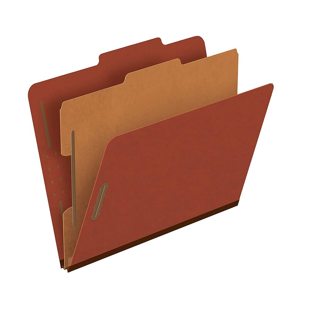 Pendaflex Classification Folder Legal 1-Divider Red PU44RED