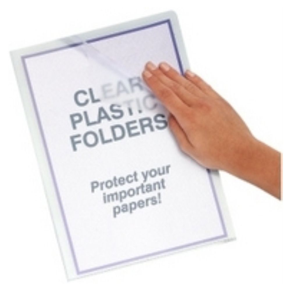 Q-Connect L-Type Document Folder Cut-Flush  A4 Clear   KF24002