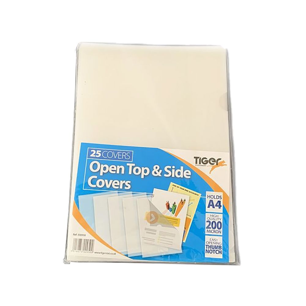 Tiger Document Folder Cut-Flush  A4 Clear   300950