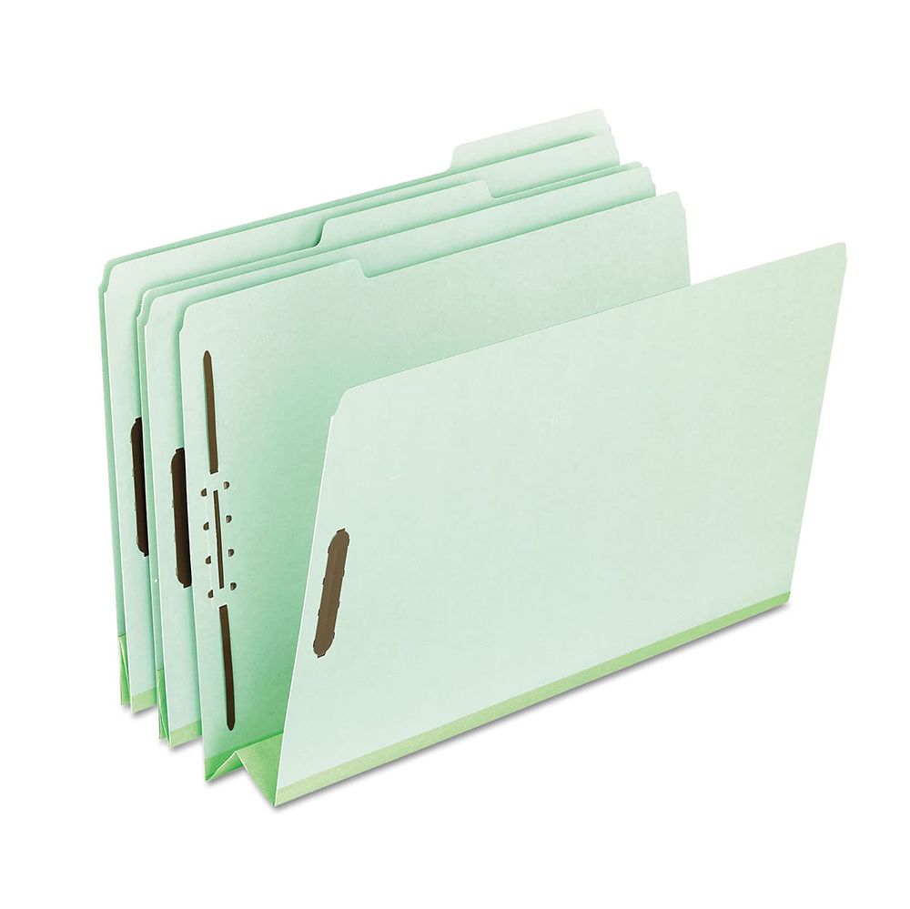 Pendaflex Pressboard Folder Legal 3 inch Expansion w/Fasteners Green 17187