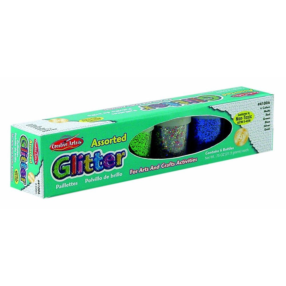 CLi Glitter Flakes  6 Assorted Colours 3/4 oz  41006