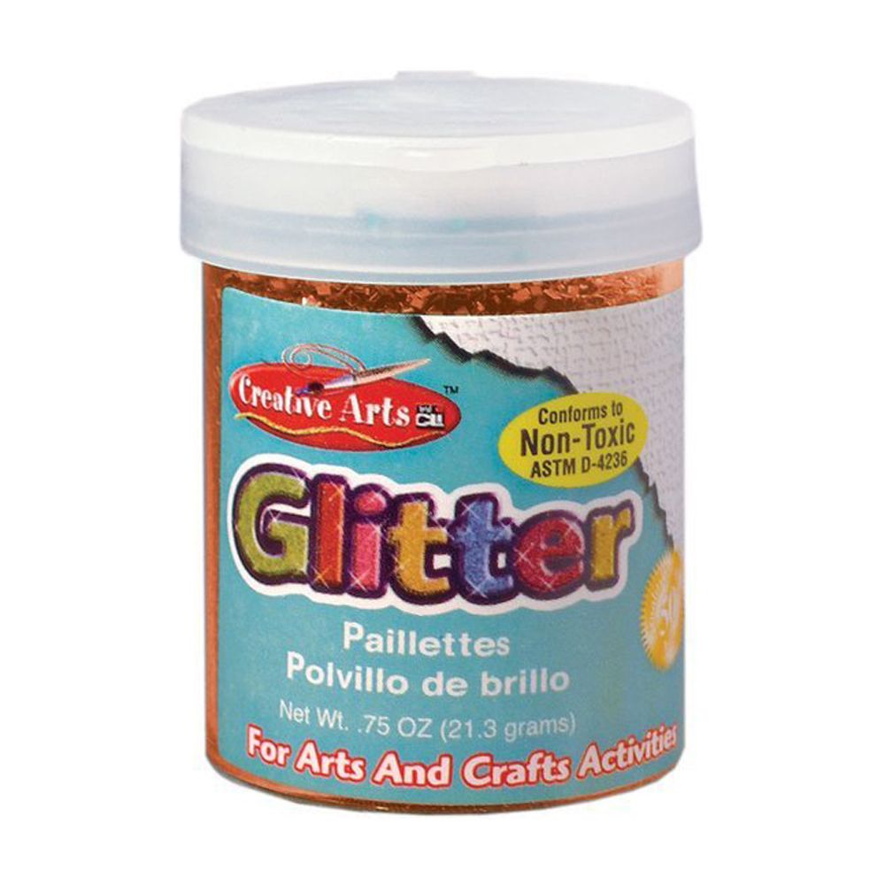 CLi Glitter Flakes  Orange 3/4 oz  41765