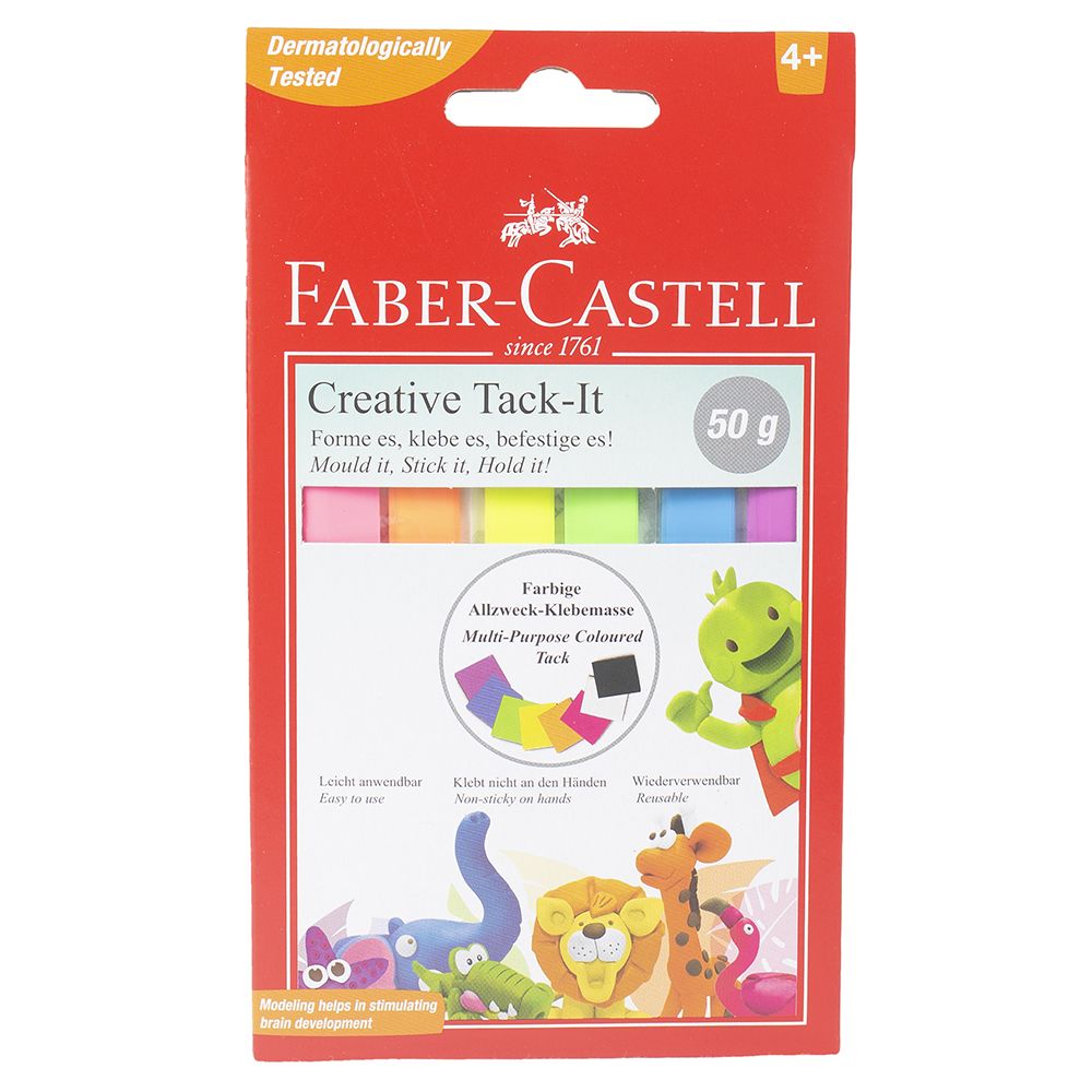 Faber Castell Creative Adhesive Tack Set/6 Colours  50g  187094
