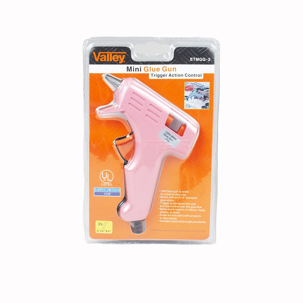 Valley Glue Gun w/2 Mini Glue Sticks 10w         ETMGG-2