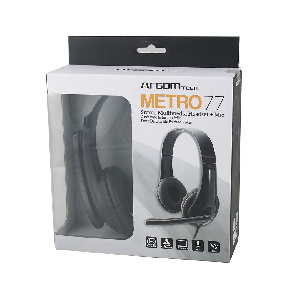 Argomtech Metro77 Stereo Headset w/Microphone