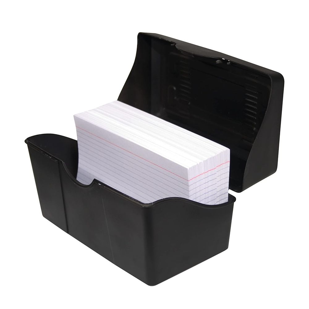 Advantus Index Card Holder 4 x 6  Black 45002