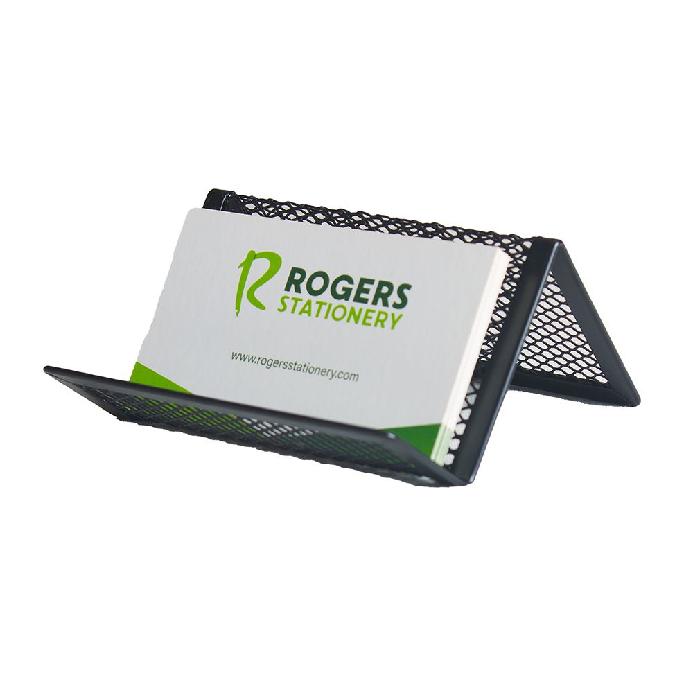 Merangue Black Mesh Business Card Holder MIL11955-CA