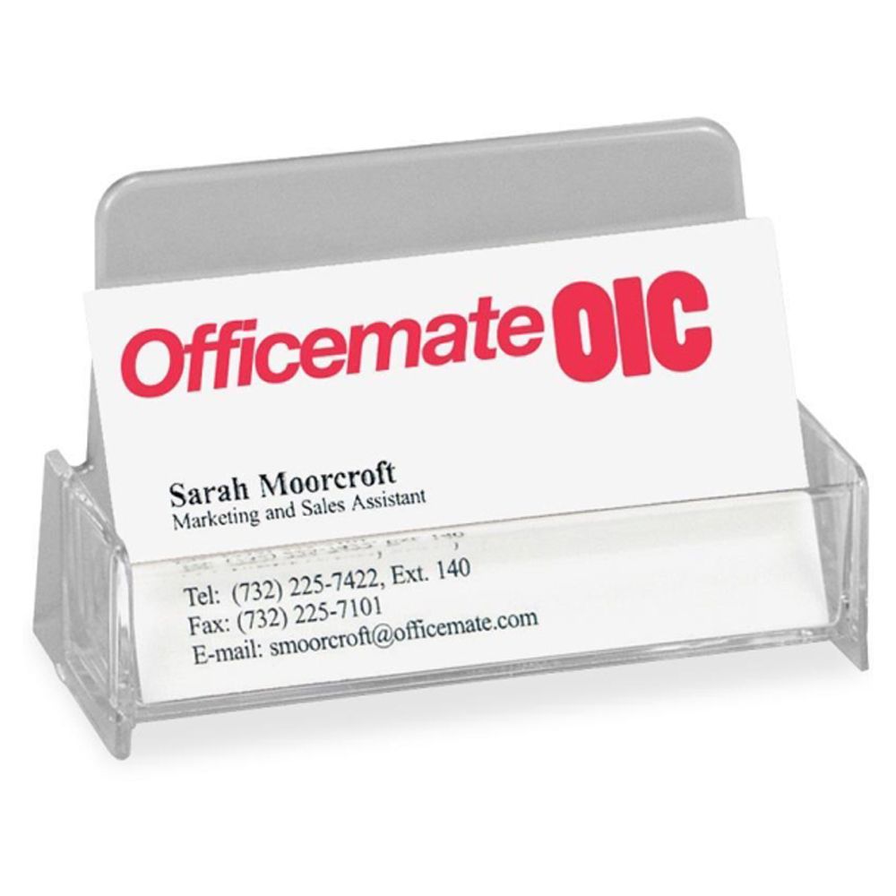 OIC Business Card Holder Clear 97832