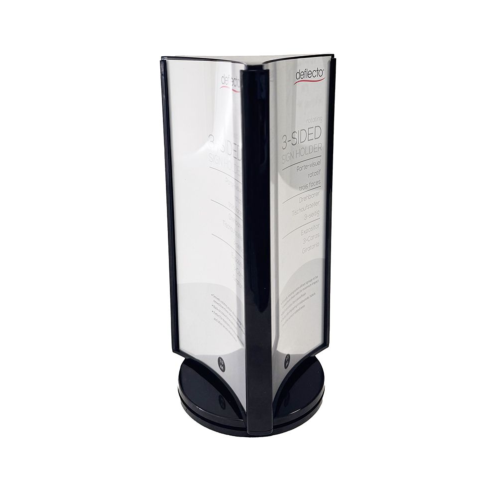 Deflecto Rotating 3Sided Sign Holder 60113A4RD