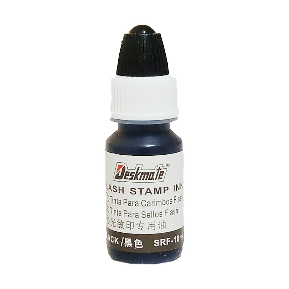 Deskmate Ink Stamper Black 10ml SRF-10BK