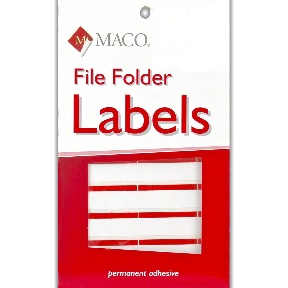 Maco File Folder Label  Red      FF-L2