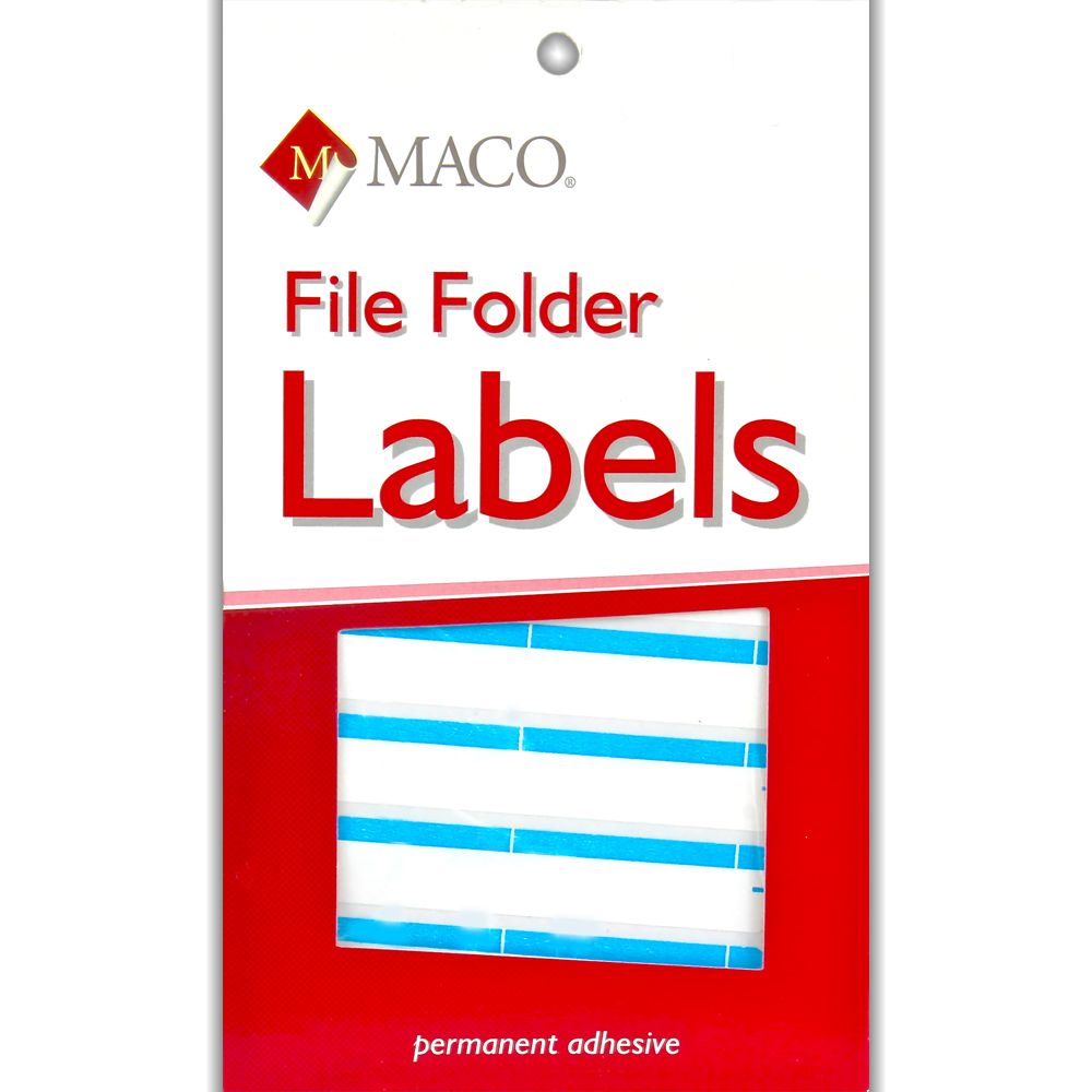 Maco File Folder Label Light Blue     FF-L4