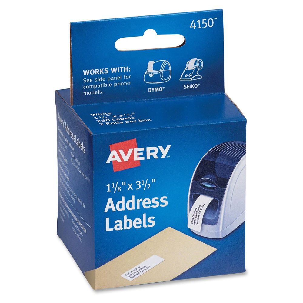 Avery Label  1 1/8 in x 3 1/2 in  for a thermal label printer   4150