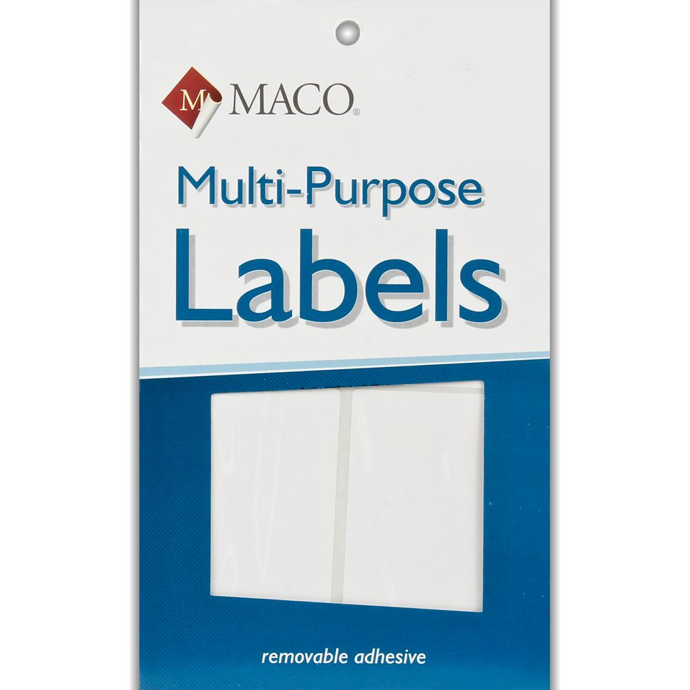 Maco Label  1 1/2 in x 3 in  White            MS-2448