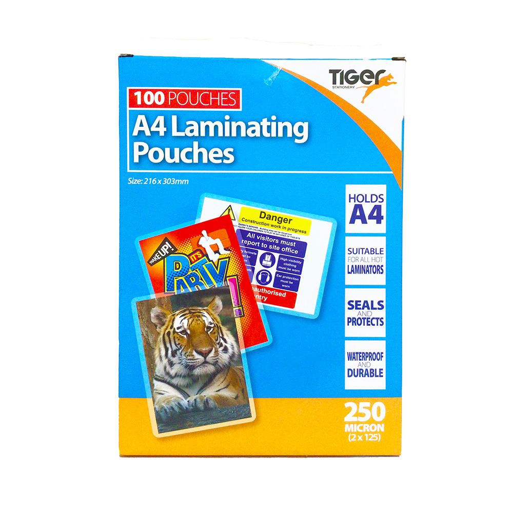 Tiger Laminating Pouch  A4 5mil   301827