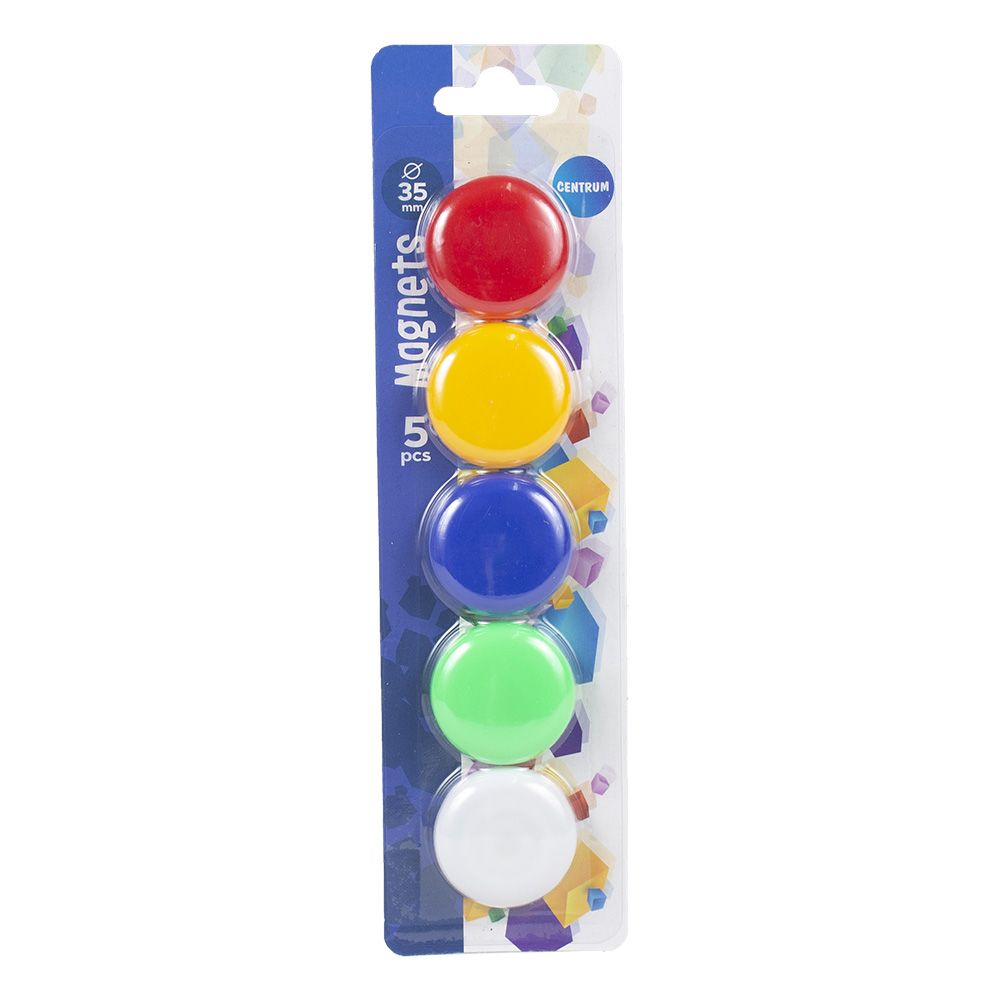 Centrum 35mm  Assorted Round Magnets  82714  ea-set/5