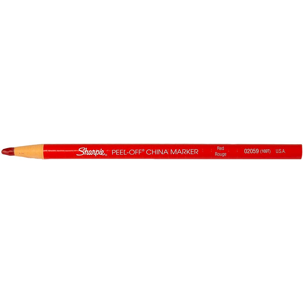 Sanford China Marker  Peel-off   Red    02059