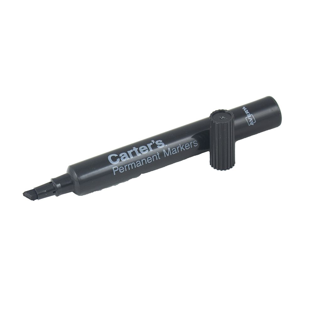 Carters Large Chisel Tip Permanent Marker  Black  27178