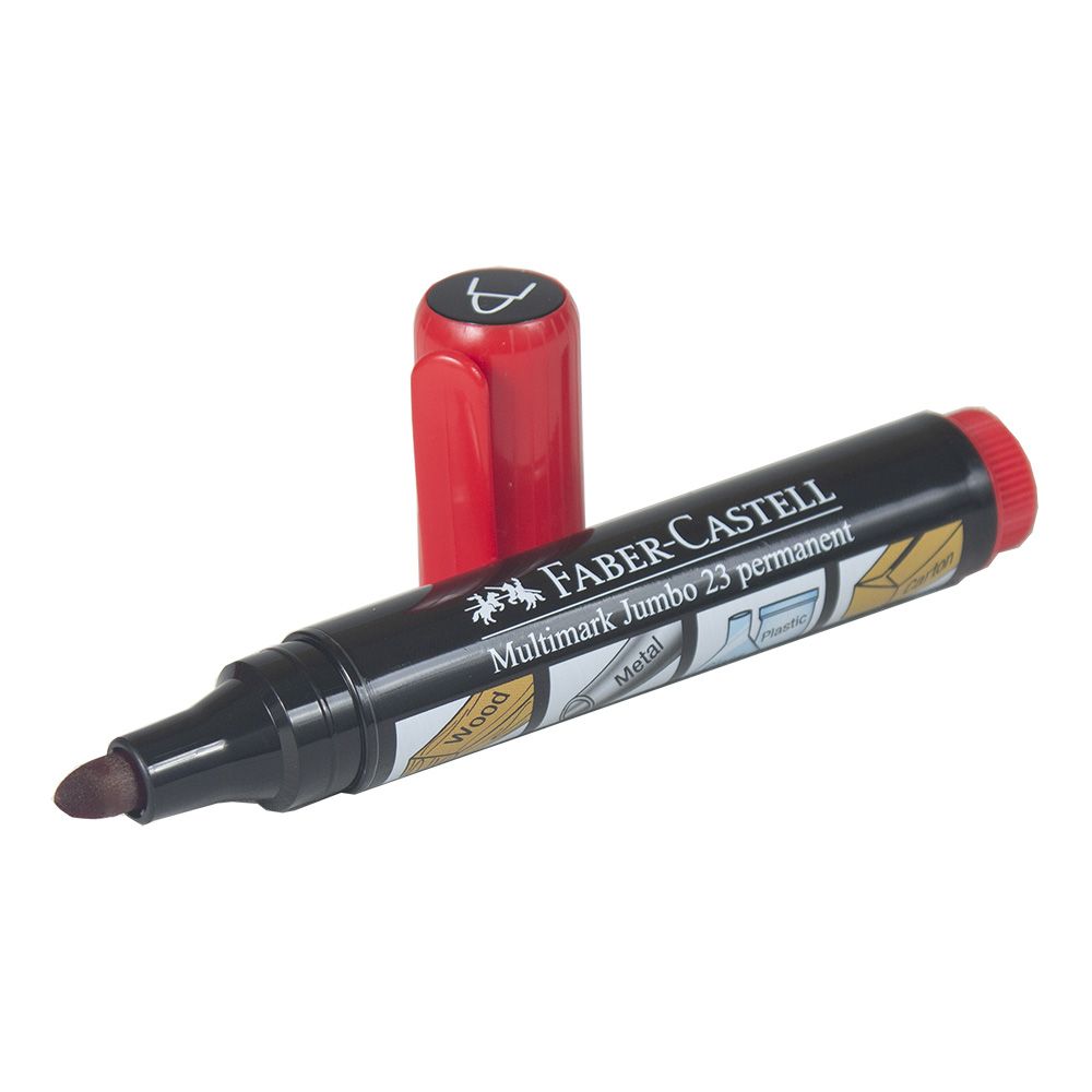 Faber Castell Jumbo Permanent Marker 23 Red 452321