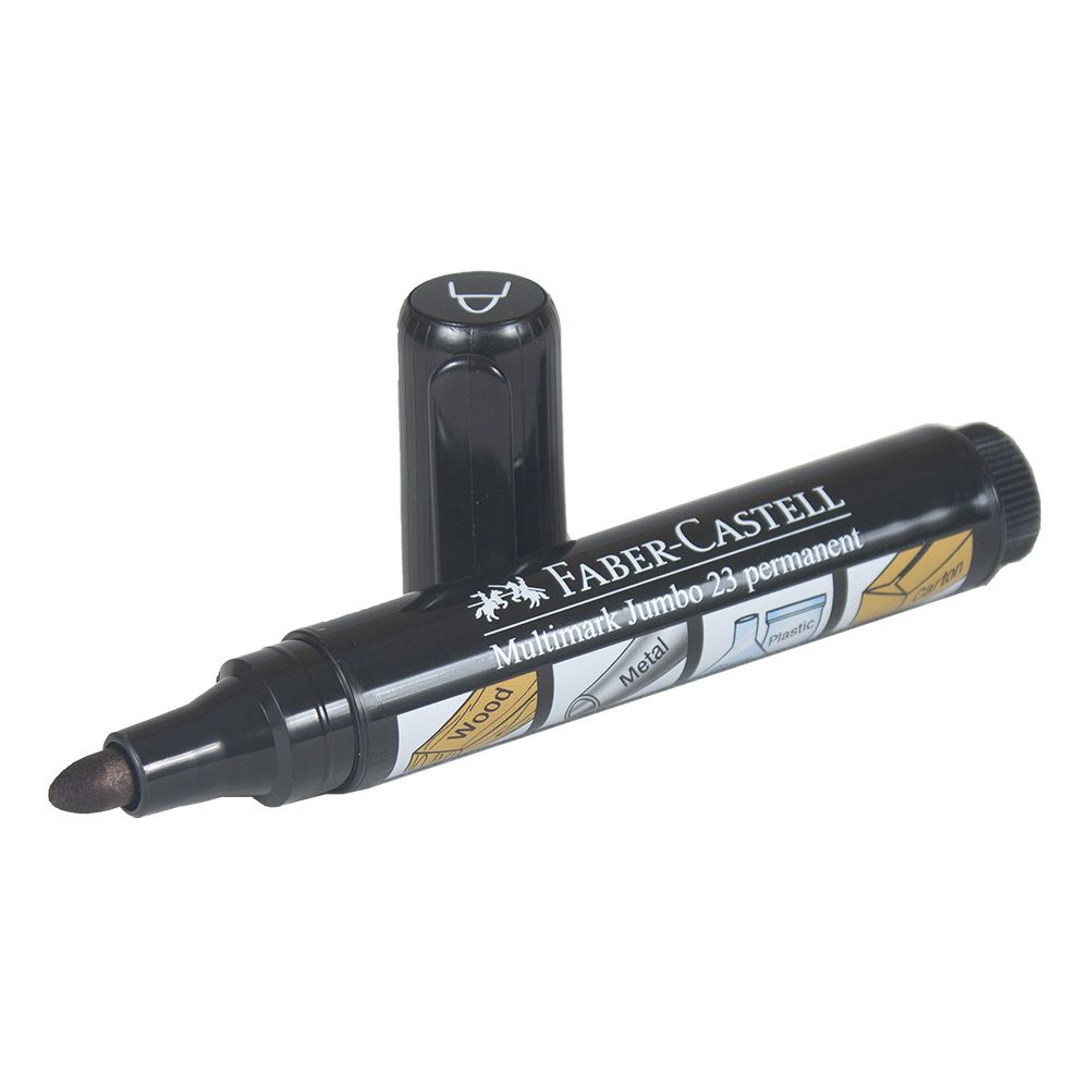 Faber Castell Jumbo Permanent Marker 23  Black 452399