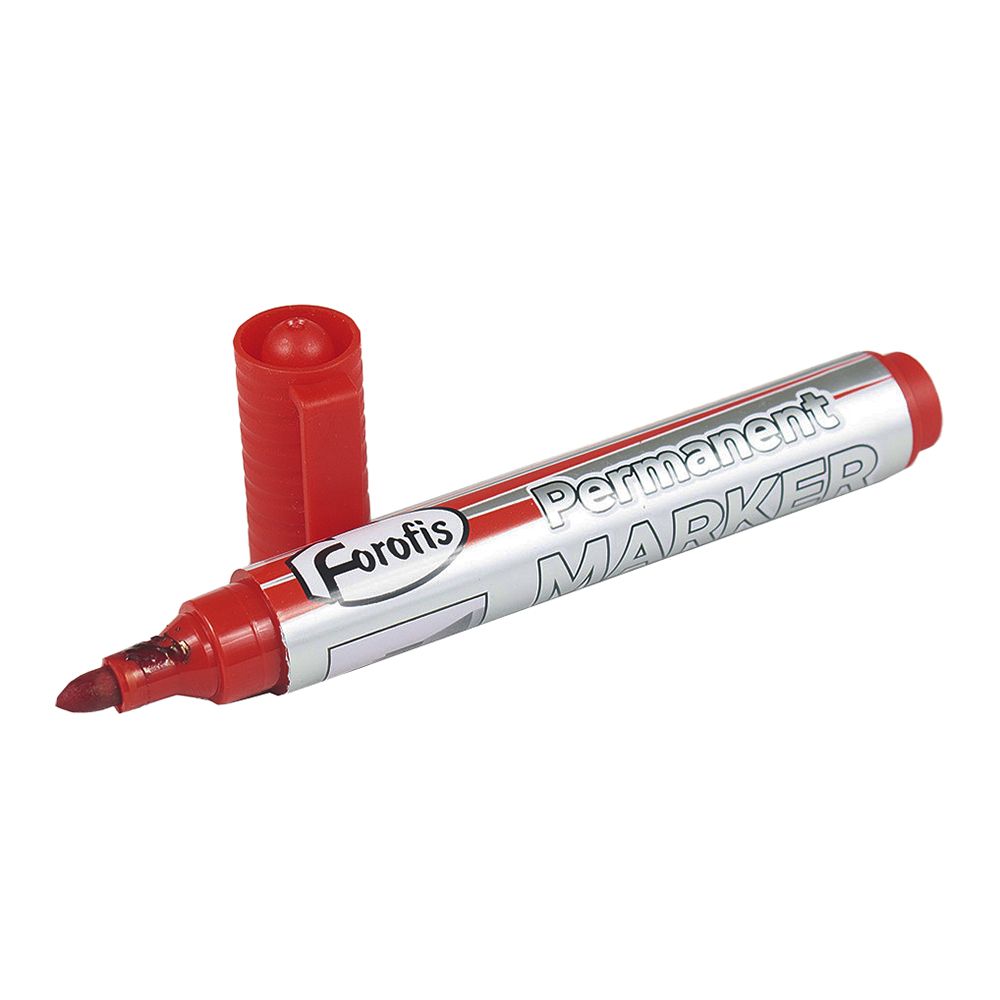 Forofis Permanent Marker Bullet Tip  Red   91274