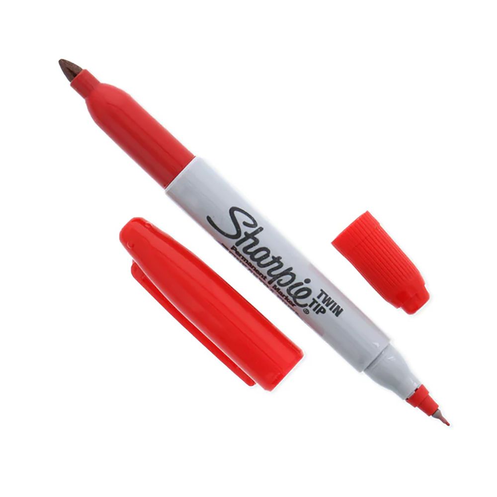 Sanford Sharpie Marker Permanent Twin Tip Red       32002