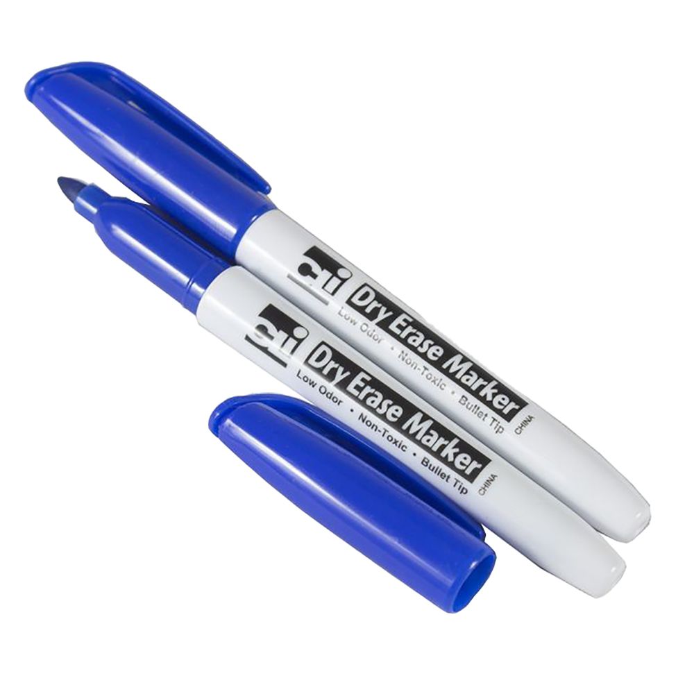 CLi WhiteBoard Marker Blue Non Toxic Bullet tip Slim Design  47315