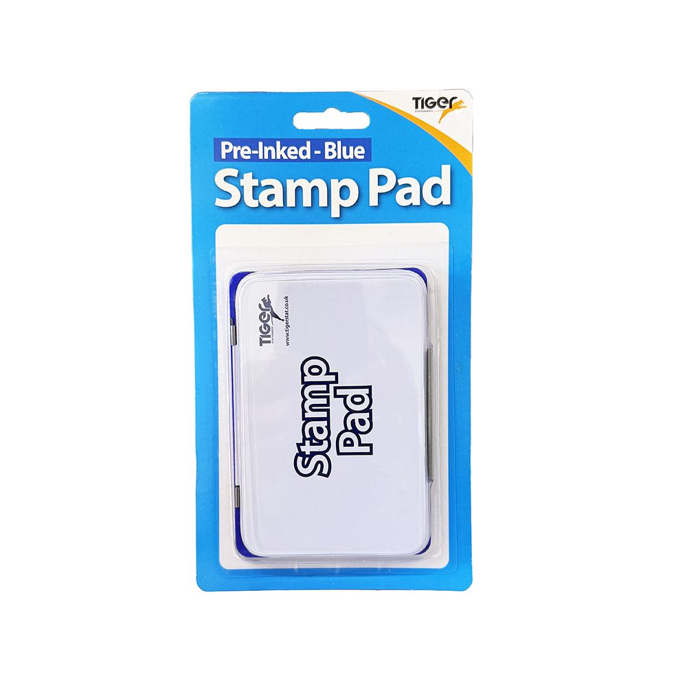 Tiger Pre-inked Stamped Pad  Blue   301731
