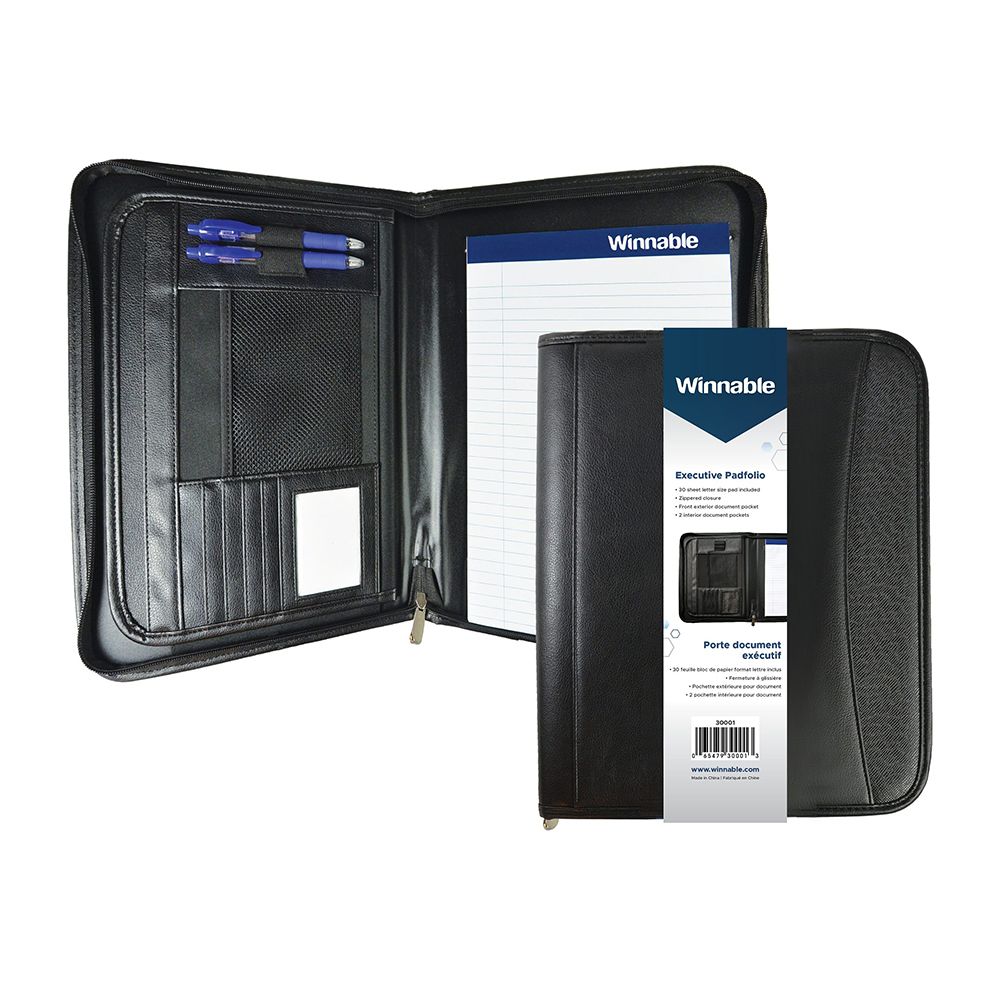 Merangue L/s Black Padfolio 10.25 x 13.5    30001