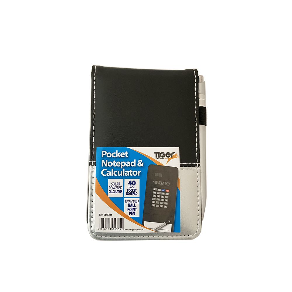 Tiger Pocket Notepad & Calculator w pen     301304
