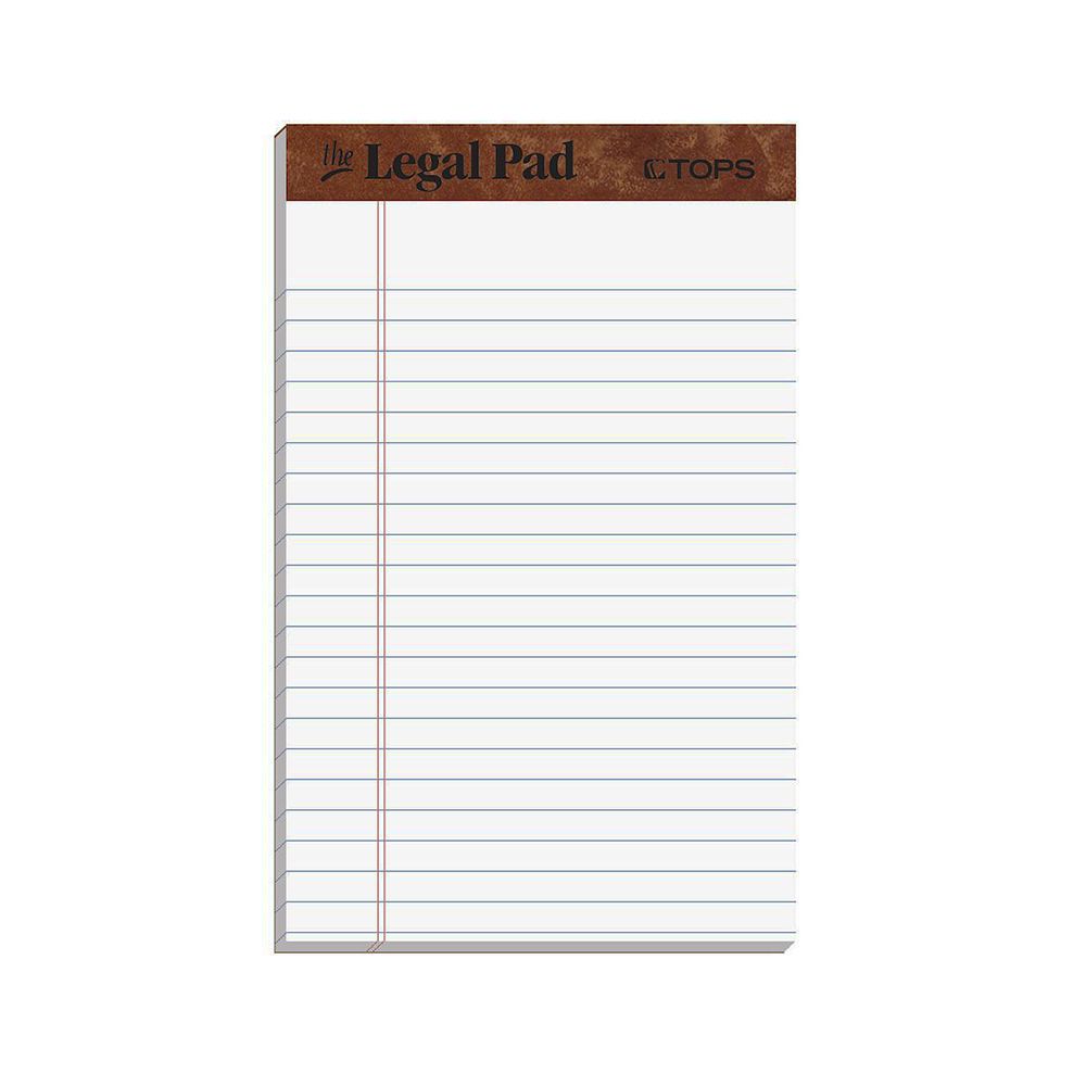 TOPS Ruled Pad White Jr 5 x 8       7500